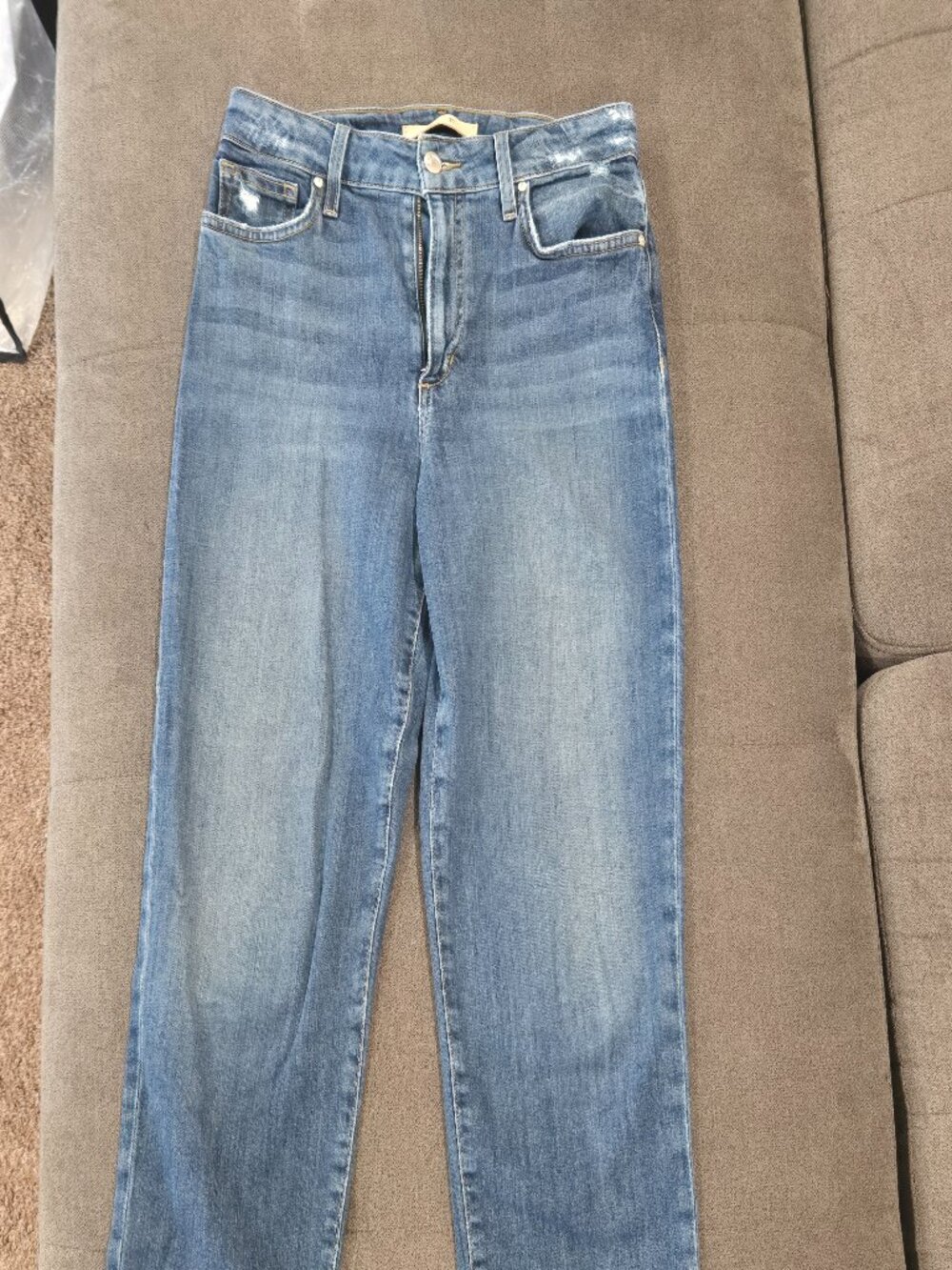 Joe’s Jeans High Rise Straight Crop Jeans Size 27 Raw Hem